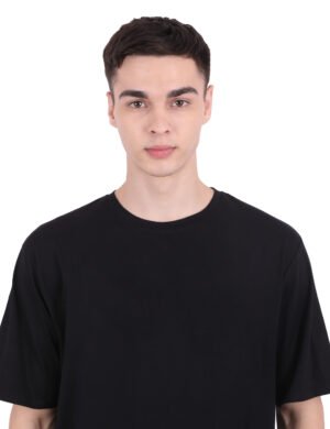 Essential Solid Black Oversized T-Shirt