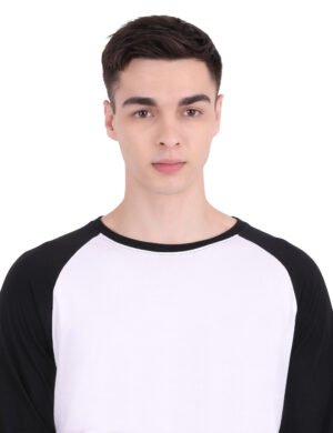 Classic Raglan T-Shirt - Black and White